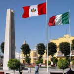 Festa della Repubblica Italiana in Plaza de Armas in Ica Peru