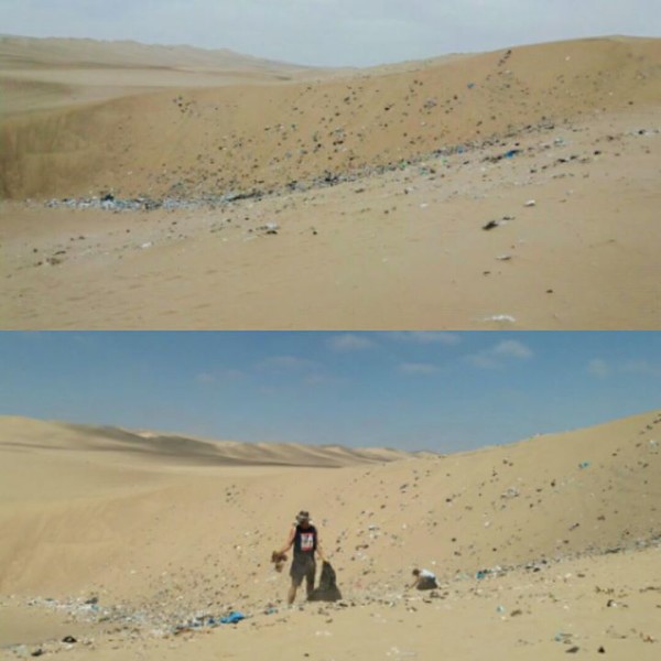 <span lang ="es">ICA – Huacachina, Perù. Los adultos ensucian, los chicos limpian!</span>