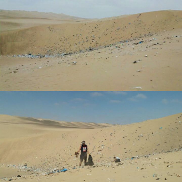 <span lang ="es">ICA – Huacachina, Peru. Los adultos ensucian, Los Chicos Limpian!</Span>